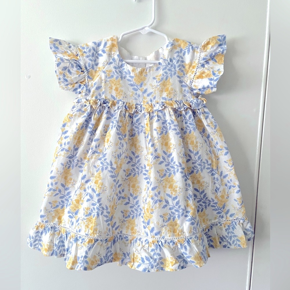 Rachel Zoe Floral Flutter Sleeve Sundress 3T #0033